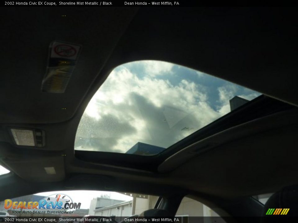 2002 Honda Civic EX Coupe Shoreline Mist Metallic / Black Photo #12