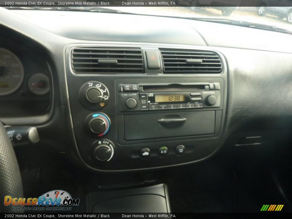 2002 Honda Civic EX Coupe Shoreline Mist Metallic / Black Photo #13