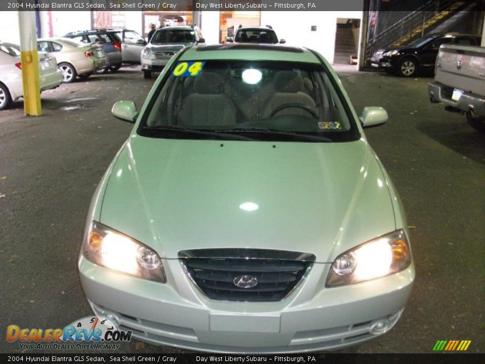 2004 Hyundai Elantra GLS Sedan Sea Shell Green / Gray Photo #2