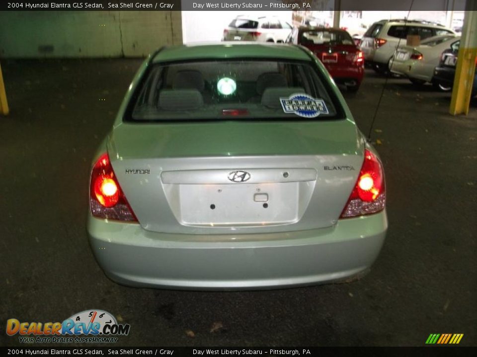 2004 Hyundai Elantra GLS Sedan Sea Shell Green / Gray Photo #6