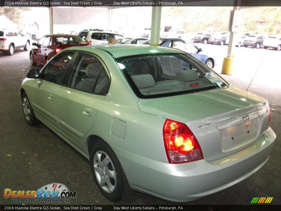 2004 Hyundai Elantra GLS Sedan Sea Shell Green / Gray Photo #7