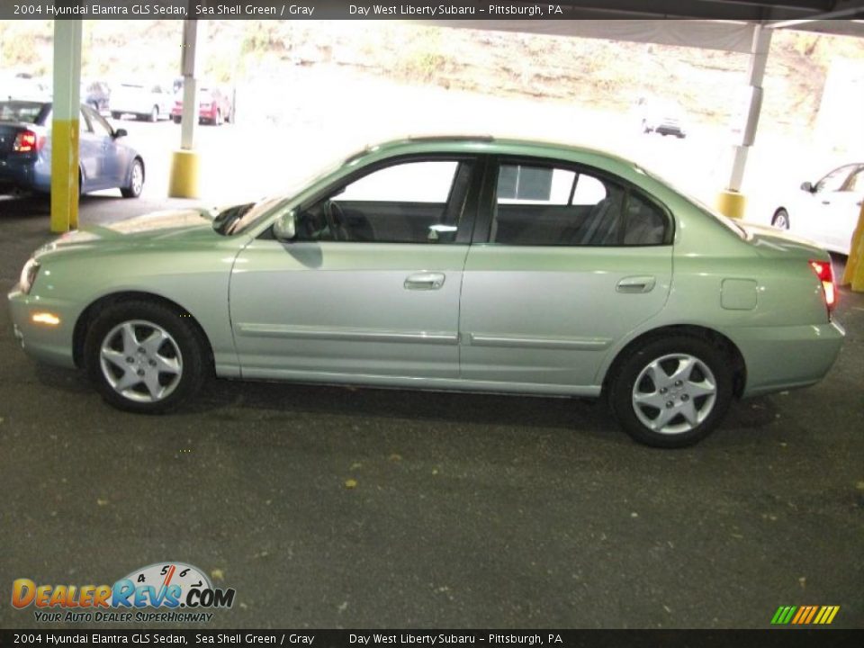 2004 Hyundai Elantra GLS Sedan Sea Shell Green / Gray Photo #8