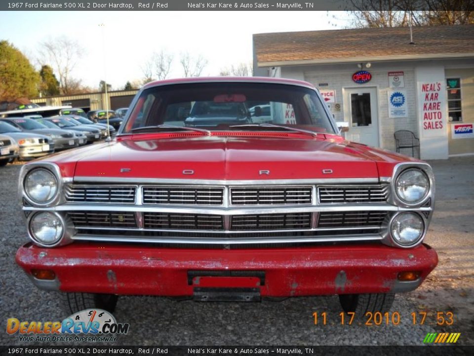 1967 Ford Fairlane 500 XL 2 Door Hardtop Red / Red Photo #4