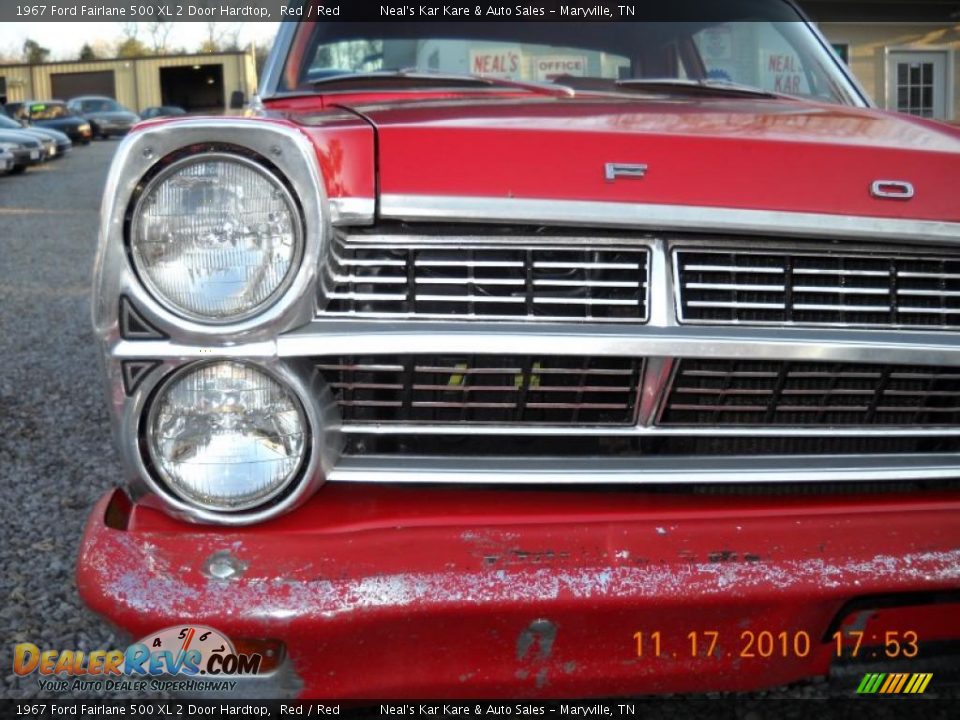1967 Ford Fairlane 500 XL 2 Door Hardtop Red / Red Photo #5