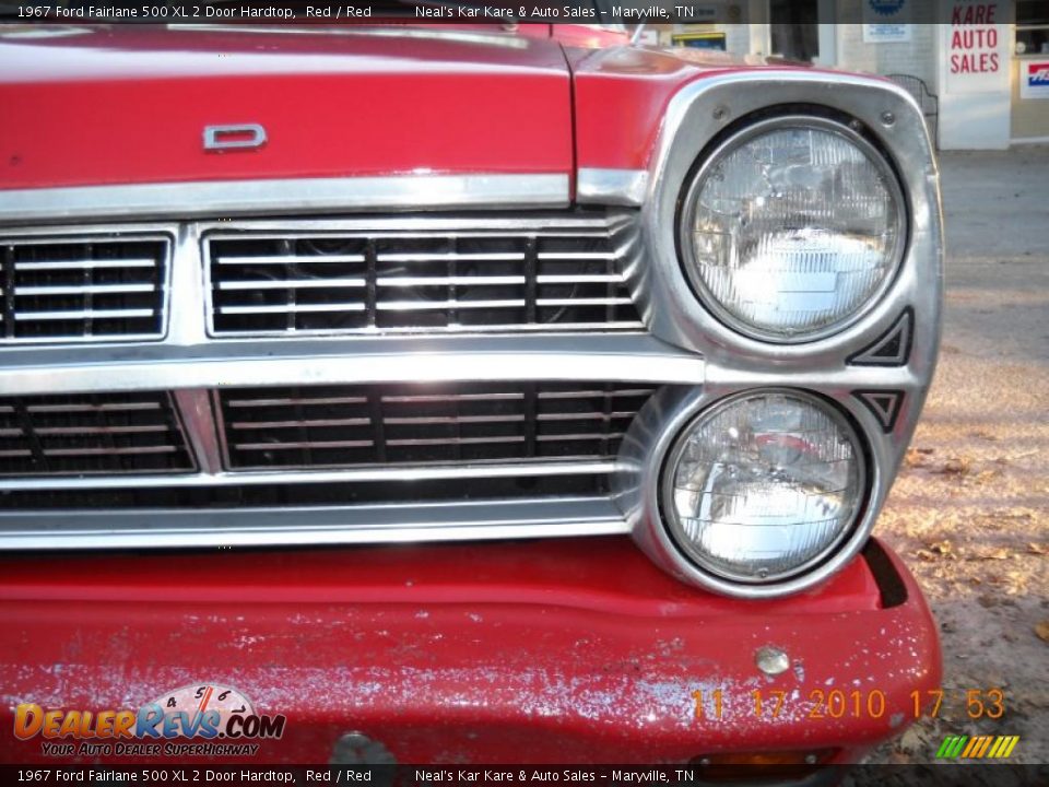 1967 Ford Fairlane 500 XL 2 Door Hardtop Red / Red Photo #6