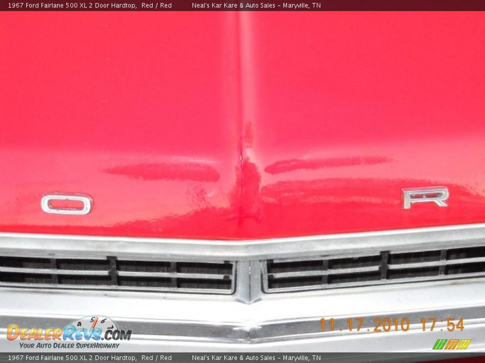 1967 Ford Fairlane 500 XL 2 Door Hardtop Red / Red Photo #9