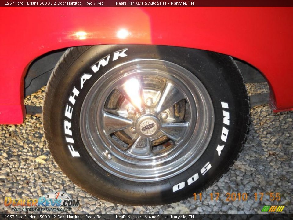 1967 Ford Fairlane 500 XL 2 Door Hardtop Red / Red Photo #11