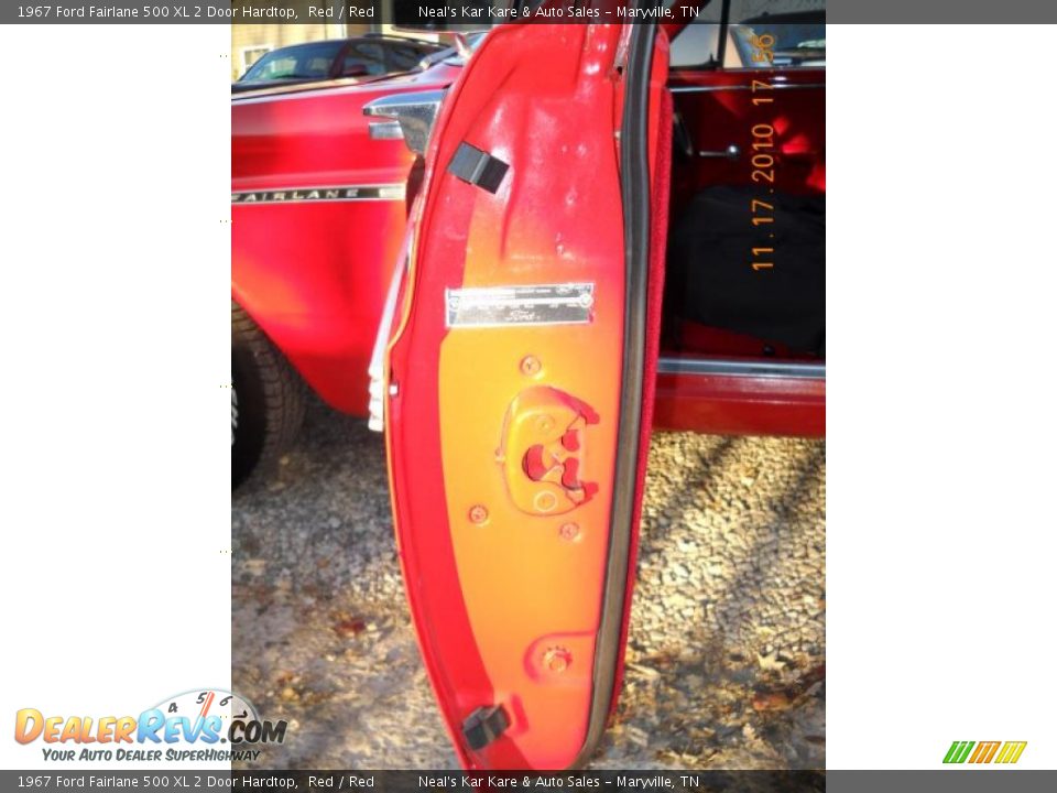1967 Ford Fairlane 500 XL 2 Door Hardtop Red / Red Photo #12