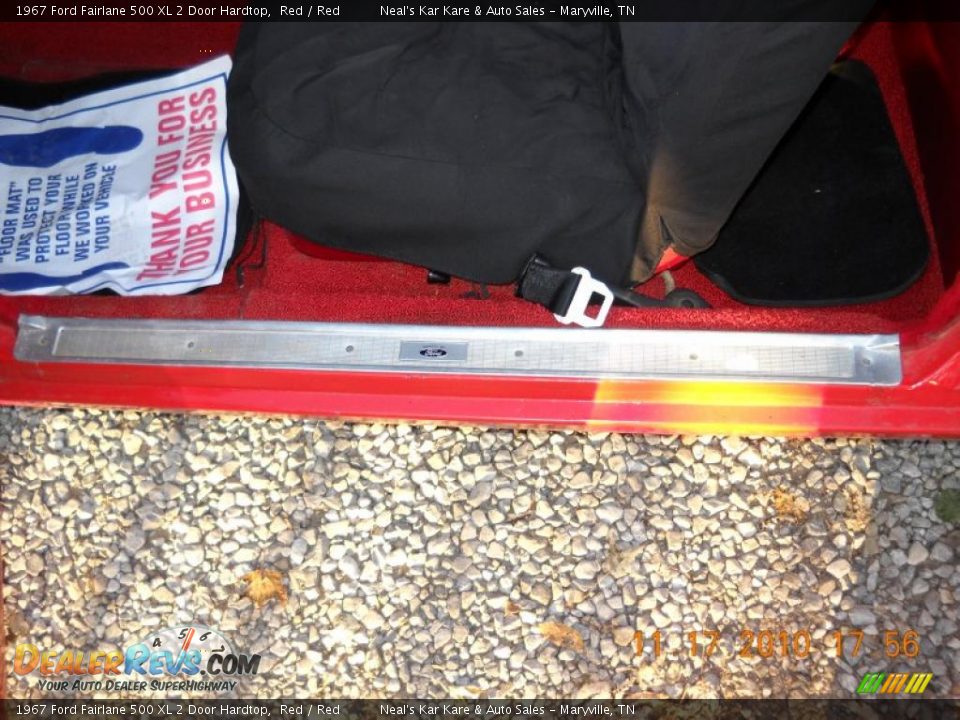 1967 Ford Fairlane 500 XL 2 Door Hardtop Red / Red Photo #14