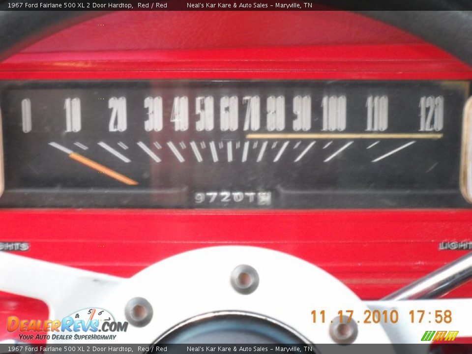 1967 Ford Fairlane 500 XL 2 Door Hardtop Red / Red Photo #22
