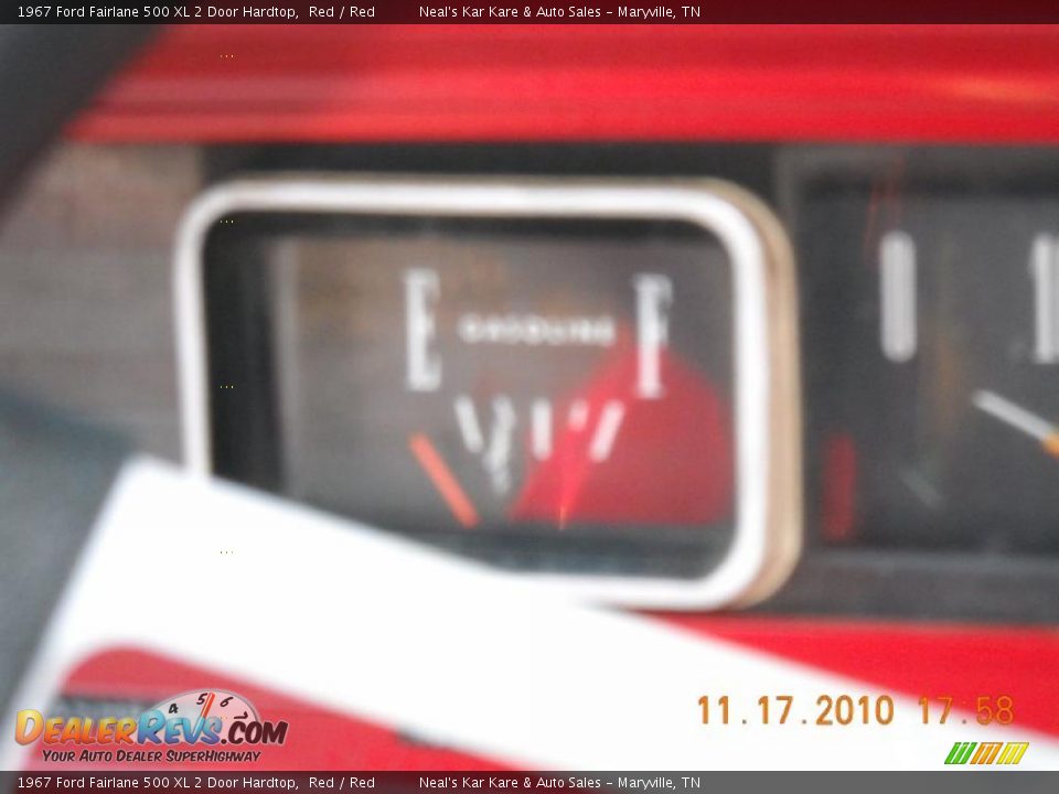 1967 Ford Fairlane 500 XL 2 Door Hardtop Red / Red Photo #23