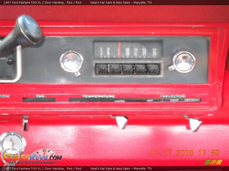 1967 Ford Fairlane 500 XL 2 Door Hardtop Red / Red Photo #24