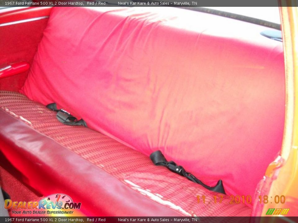 1967 Ford Fairlane 500 XL 2 Door Hardtop Red / Red Photo #28