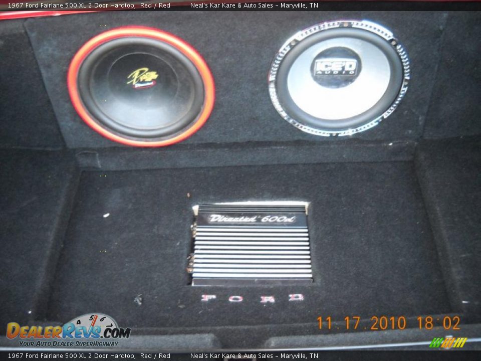 1967 Ford Fairlane 500 XL 2 Door Hardtop Red / Red Photo #33