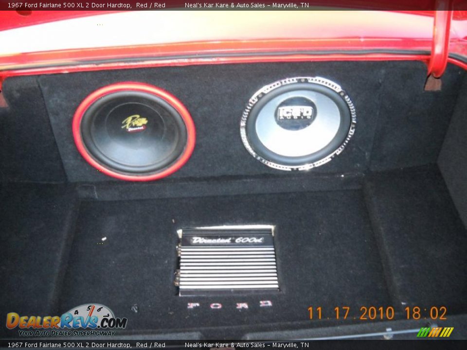 1967 Ford Fairlane 500 XL 2 Door Hardtop Red / Red Photo #34