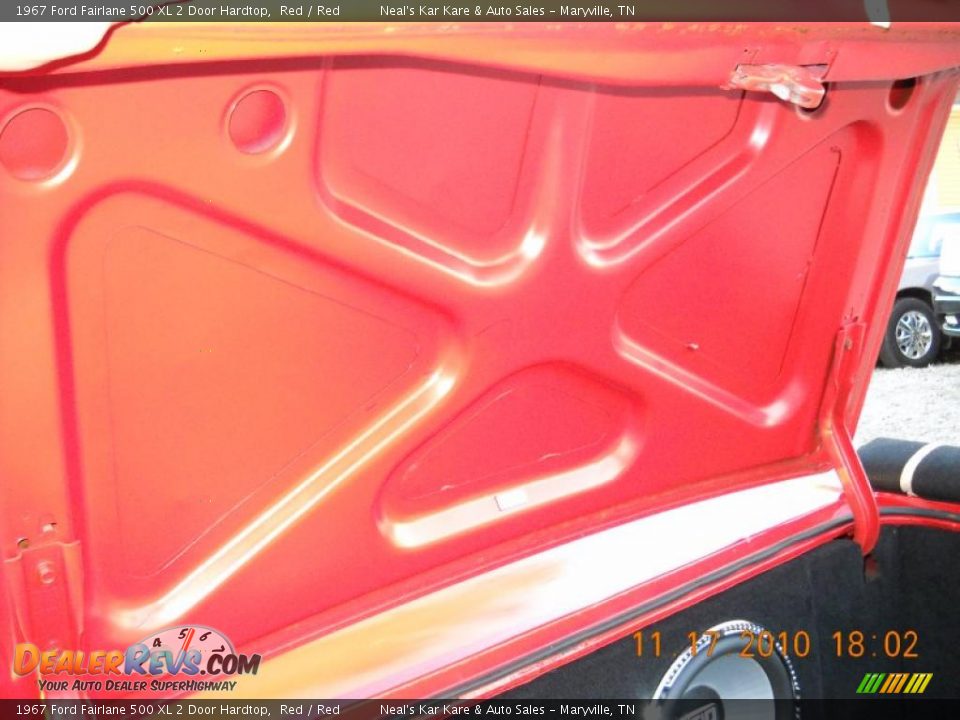 1967 Ford Fairlane 500 XL 2 Door Hardtop Red / Red Photo #35