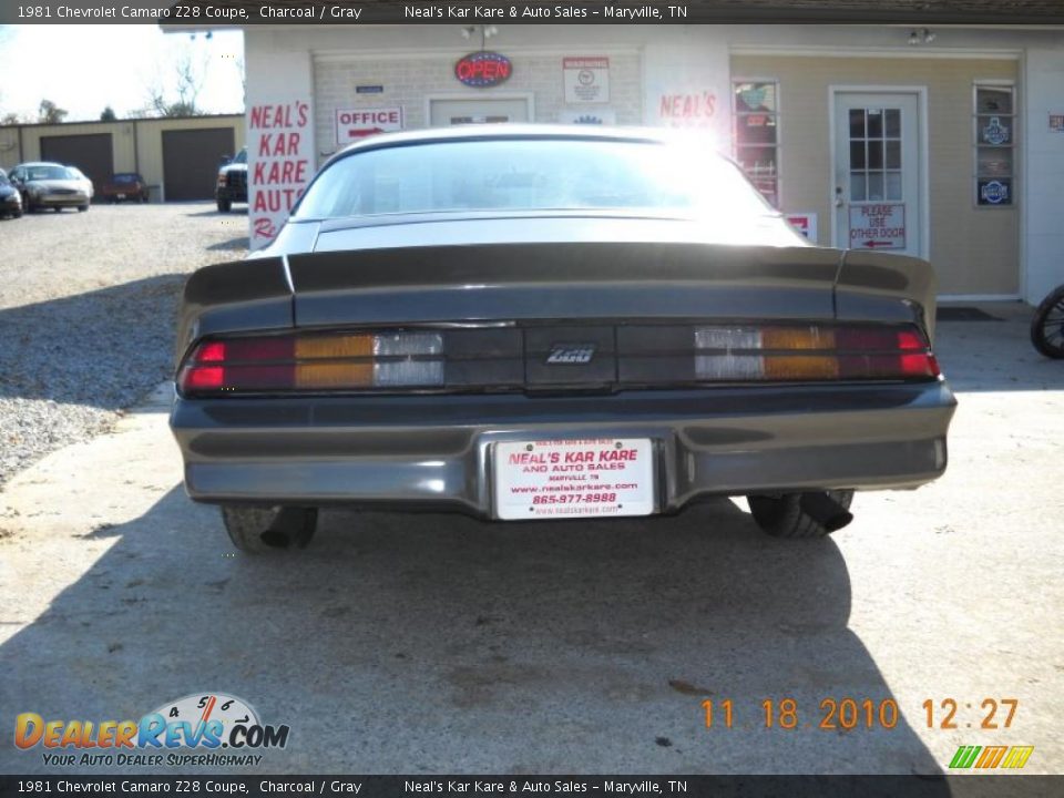 1981 Chevrolet Camaro Z28 Coupe Charcoal / Gray Photo #12