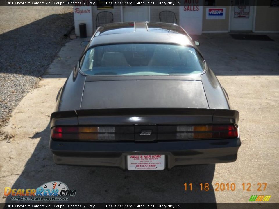 1981 Chevrolet Camaro Z28 Coupe Charcoal / Gray Photo #13