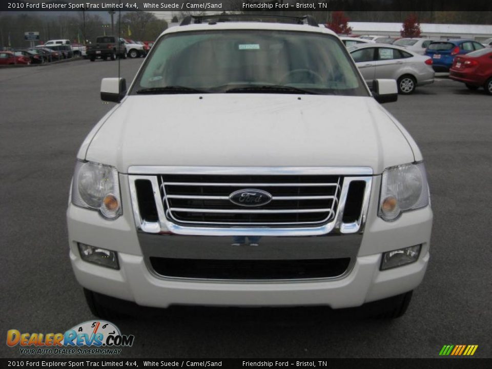 2010 Ford Explorer Sport Trac Limited 4x4 White Suede / Camel/Sand Photo #3