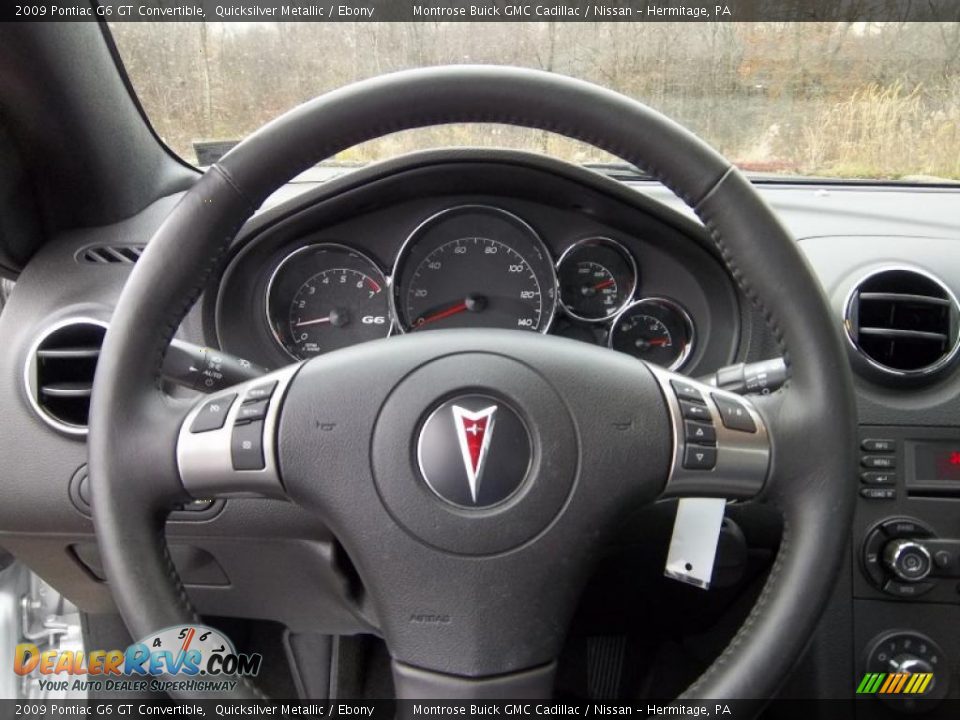 2009 Pontiac G6 GT Convertible Steering Wheel Photo #7