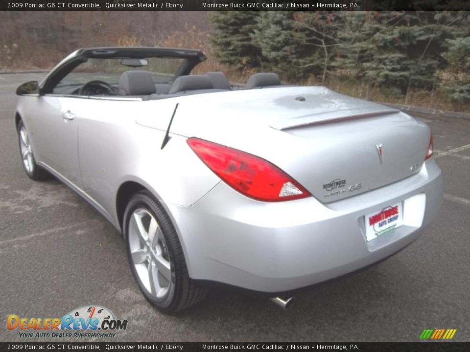 2009 Pontiac G6 GT Convertible Quicksilver Metallic / Ebony Photo #24