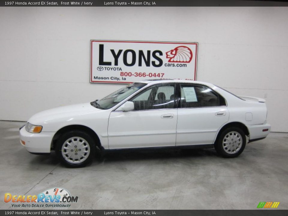 1997 Honda Accord EX Sedan Frost White / Ivory Photo #1