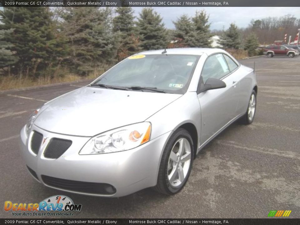 2009 Pontiac G6 GT Convertible Quicksilver Metallic / Ebony Photo #27