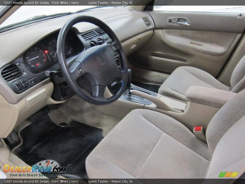 Ivory Interior - 1997 Honda Accord EX Sedan Photo #9