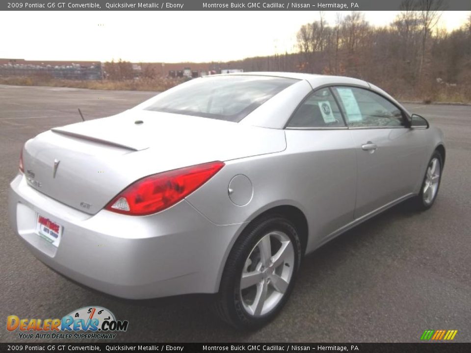 2009 Pontiac G6 GT Convertible Quicksilver Metallic / Ebony Photo #31