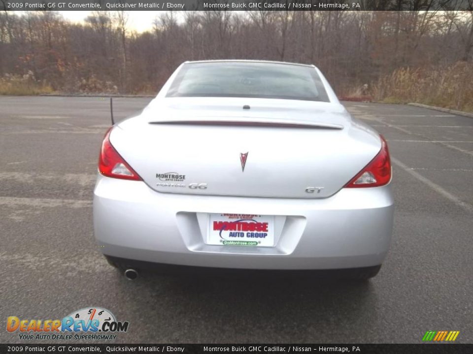 2009 Pontiac G6 GT Convertible Quicksilver Metallic / Ebony Photo #32