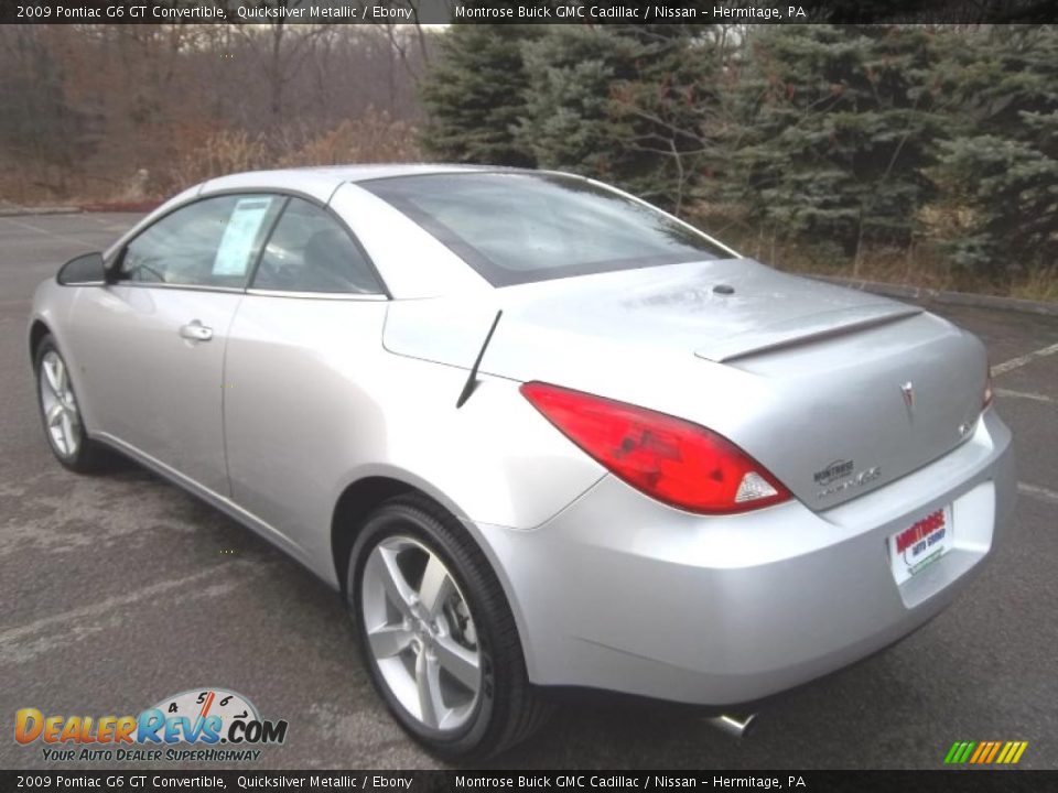 2009 Pontiac G6 GT Convertible Quicksilver Metallic / Ebony Photo #33