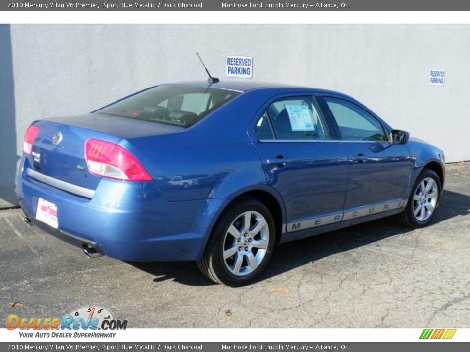 2010 Mercury Milan V6 Premier Sport Blue Metallic / Dark Charcoal Photo #3