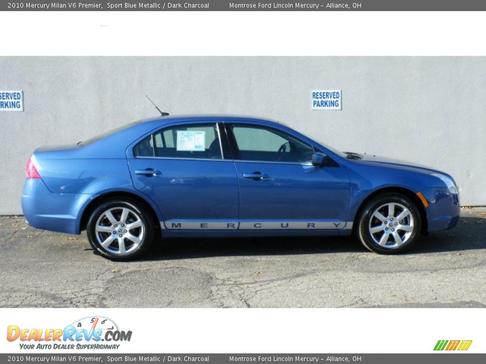 2010 Mercury Milan V6 Premier Sport Blue Metallic / Dark Charcoal Photo #5