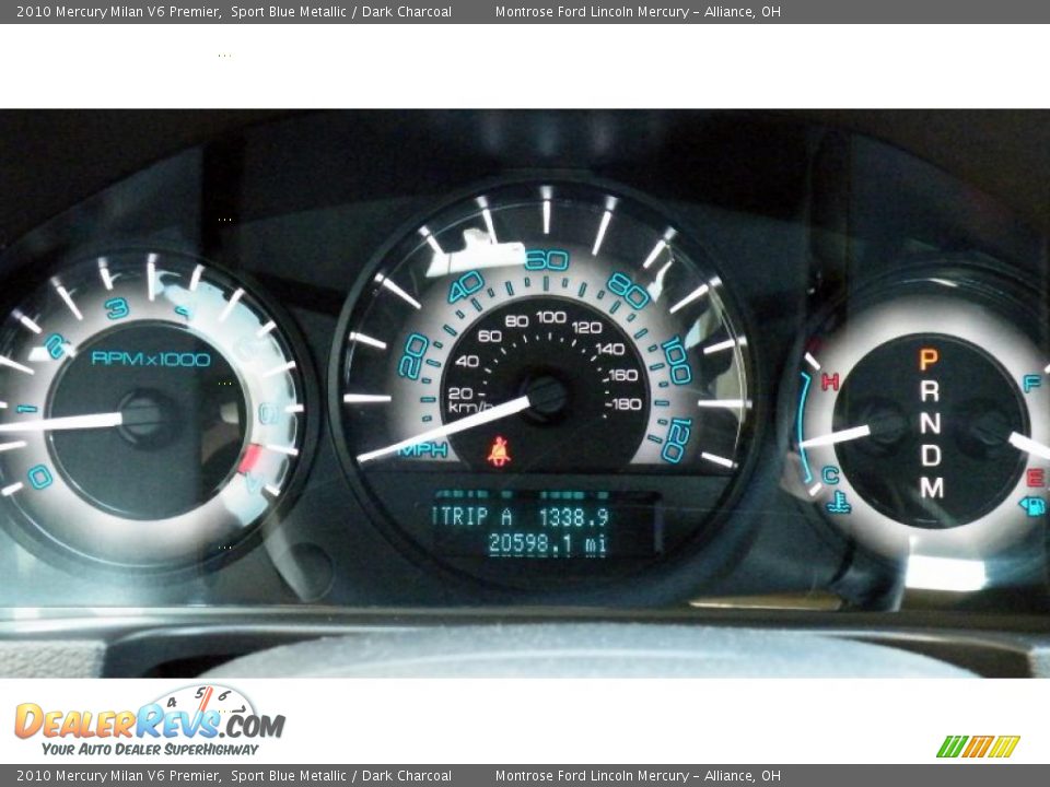 2010 Mercury Milan V6 Premier Sport Blue Metallic / Dark Charcoal Photo #10