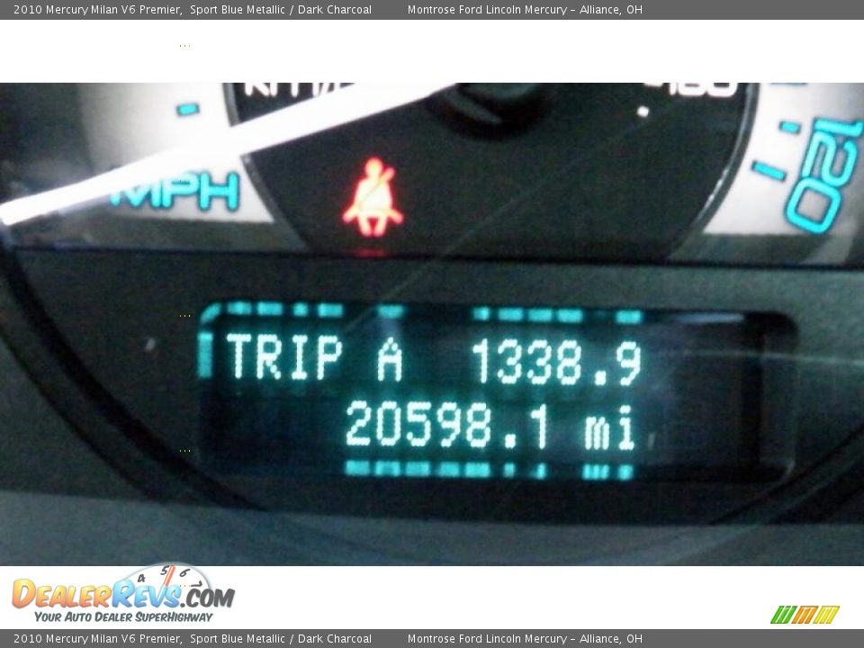 2010 Mercury Milan V6 Premier Sport Blue Metallic / Dark Charcoal Photo #11