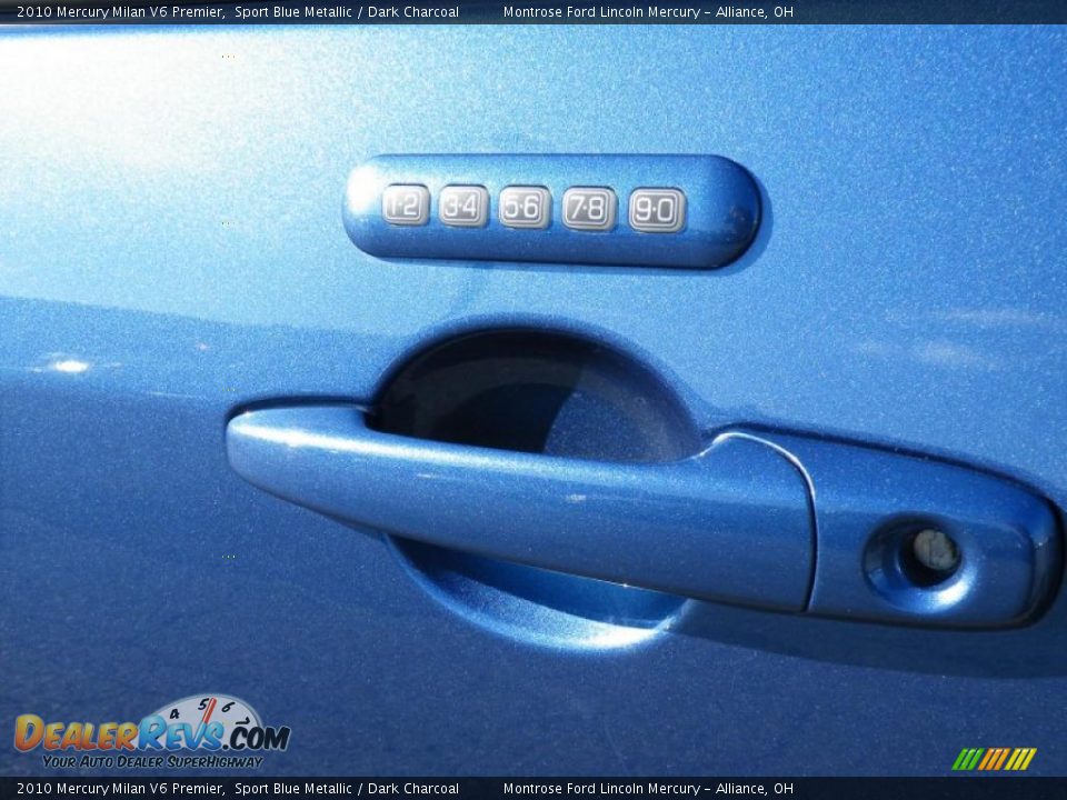 2010 Mercury Milan V6 Premier Sport Blue Metallic / Dark Charcoal Photo #31