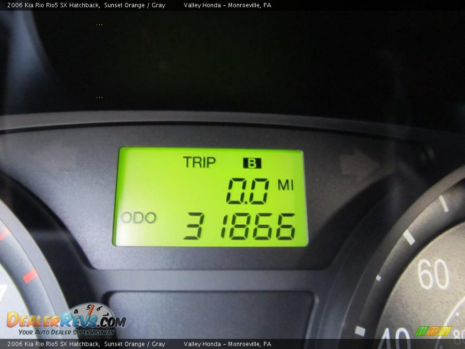 2006 Kia Rio Rio5 SX Hatchback Sunset Orange / Gray Photo #15