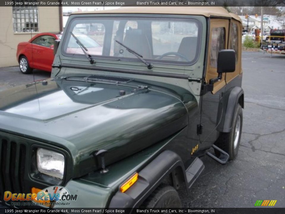 1995 Jeep Wrangler Rio Grande 4x4 Moss Green Pearl / Spice Beige Photo #5