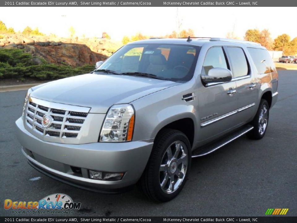 2011 Cadillac Escalade ESV Luxury AWD Silver Lining Metallic / Cashmere/Cocoa Photo #1