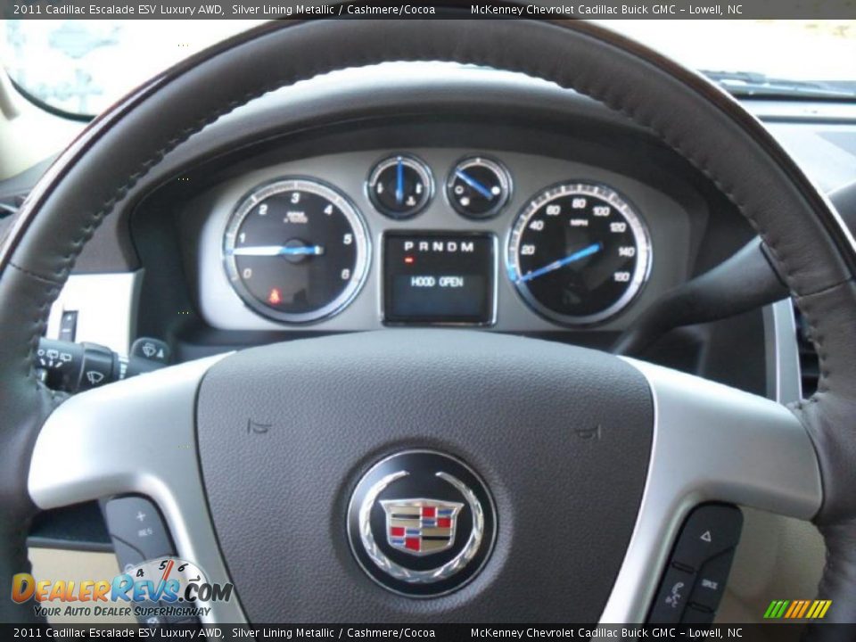 2011 Cadillac Escalade ESV Luxury AWD Steering Wheel Photo #14