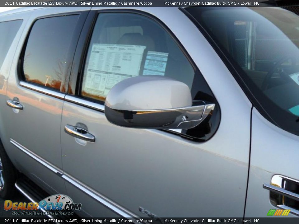 2011 Cadillac Escalade ESV Luxury AWD Silver Lining Metallic / Cashmere/Cocoa Photo #29