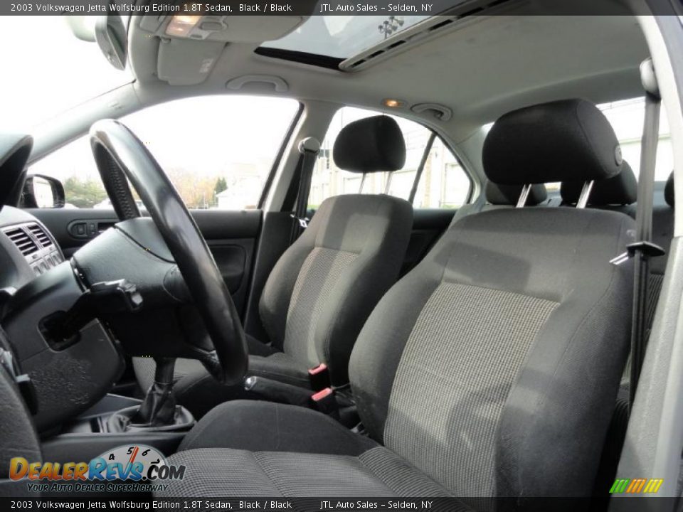 Black Interior 2003 Volkswagen Jetta Wolfsburg Edition 1 8