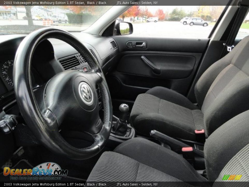 Black Interior 2003 Volkswagen Jetta Wolfsburg Edition 1 8