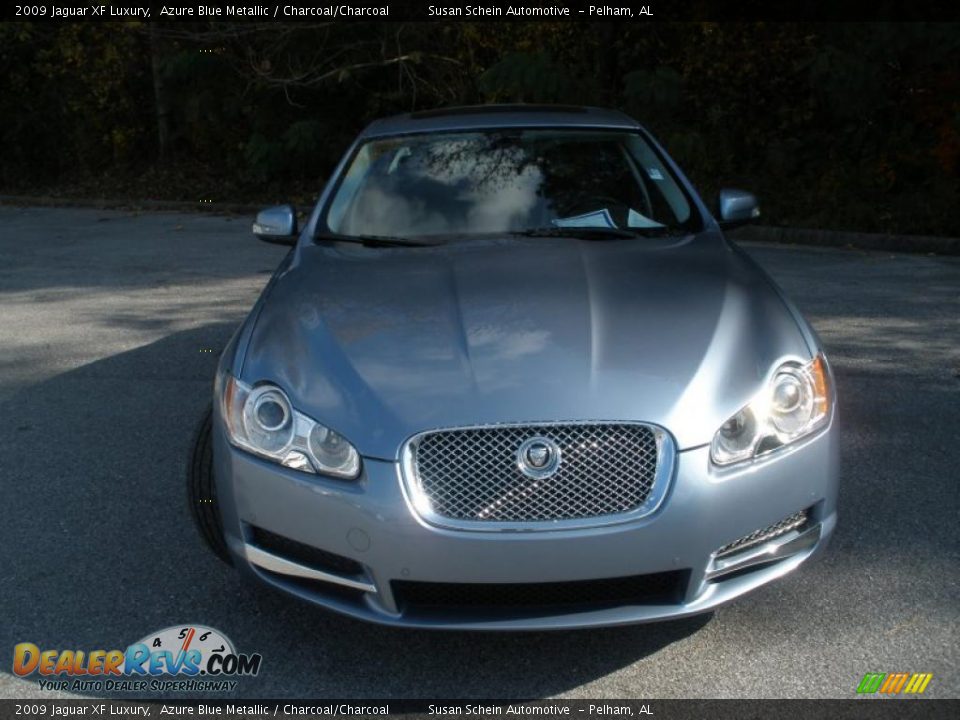 2009 Jaguar XF Luxury Azure Blue Metallic / Charcoal/Charcoal Photo #8