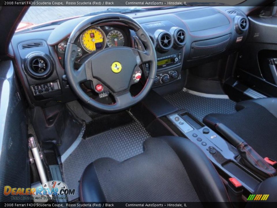 Black Interior - 2008 Ferrari F430 Scuderia Coupe Photo #30