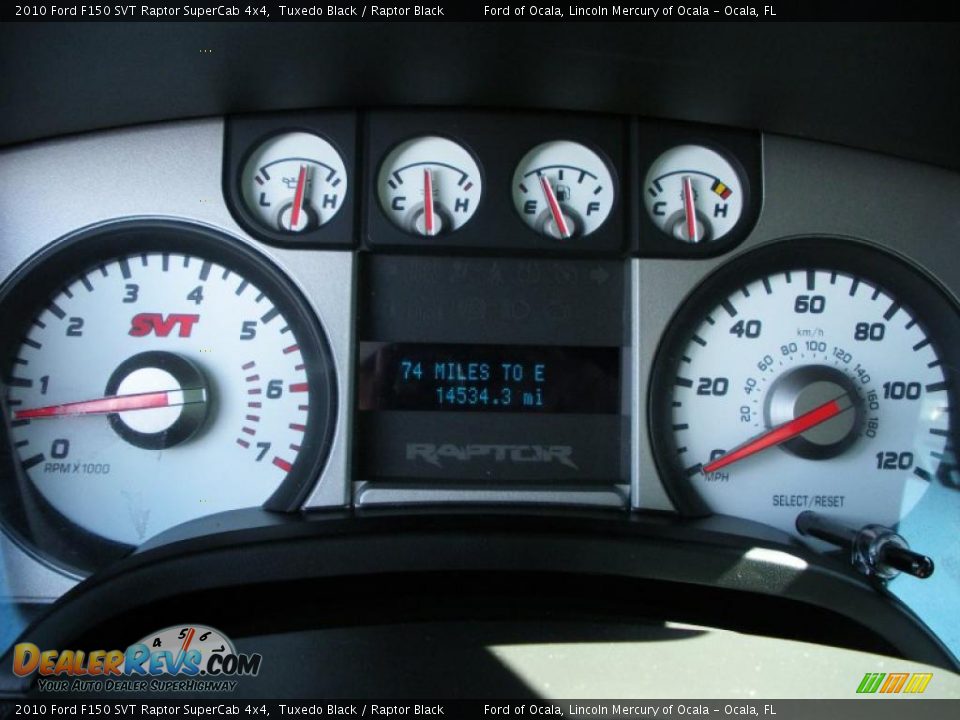 2010 Ford F150 SVT Raptor SuperCab 4x4 Gauges Photo #19