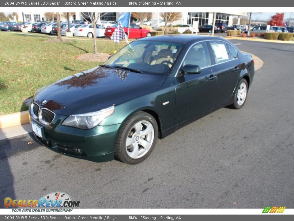 2004-bmw-5-series-530i-sedan-oxford-green-metallic-beige-photo-2