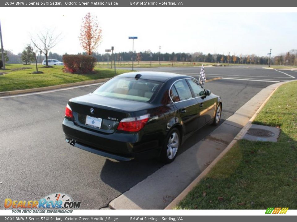 2004 BMW 5 Series 530i Sedan Oxford Green Metallic / Beige Photo #6