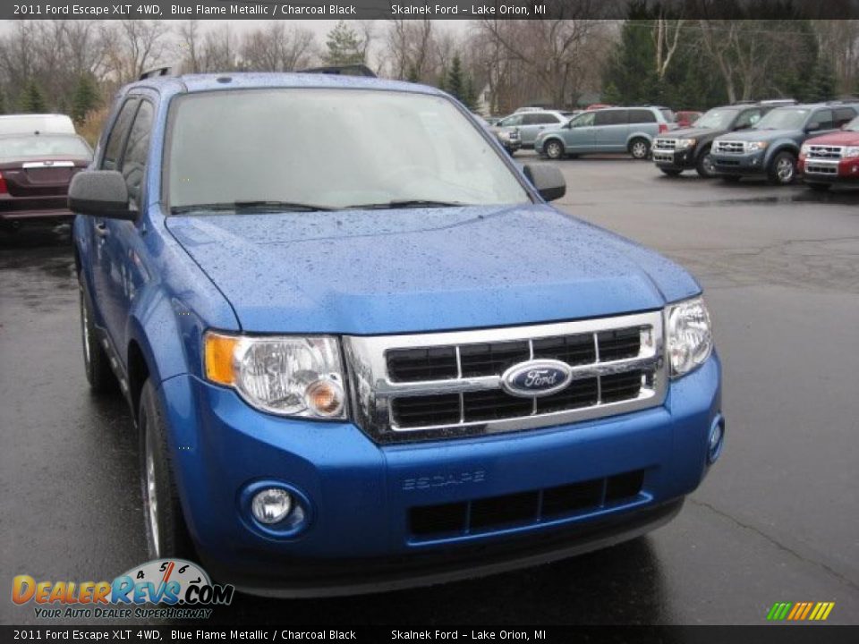 2011 Ford Escape XLT 4WD Blue Flame Metallic / Charcoal Black Photo #2