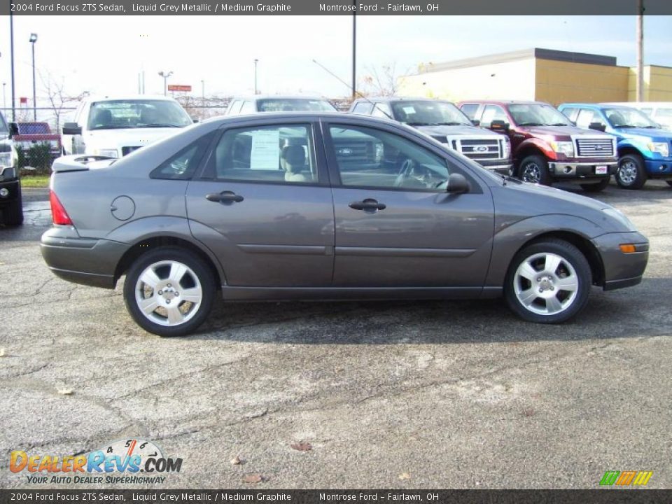 2004 Ford Focus ZTS Sedan Liquid Grey Metallic / Medium Graphite Photo #6